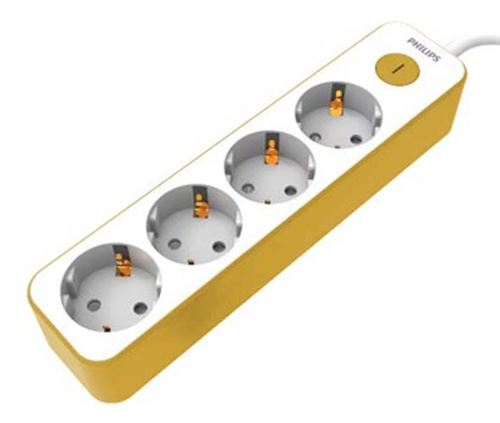 Philips Jaune Multiprise 4 Prises 1,5 M