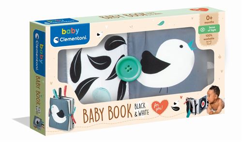 Livre bébé - Livre en tissu - Noir et Blanc