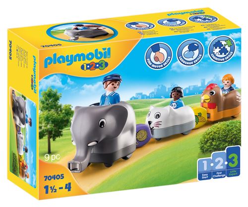 Playmobil 1.2.3 70405 Train d'animaux
