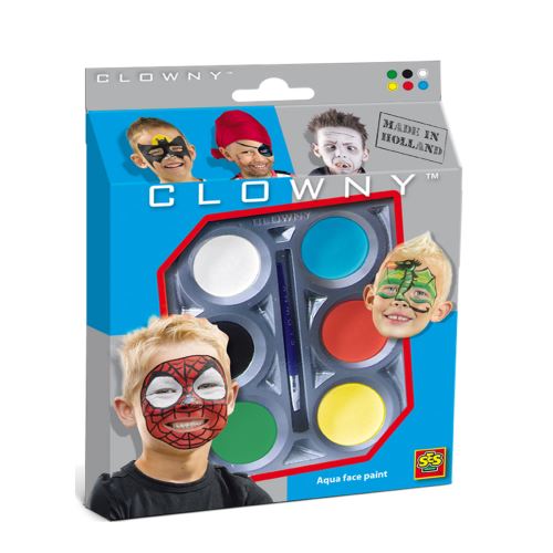 Clowny Maquillage - Aqua 6 couleurs : Héros SES Creative