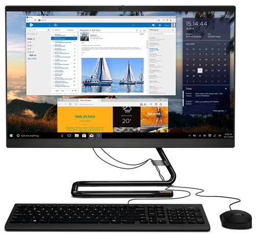 Lenovo IdeaCentre AIO 3 24ADA6 F0FX - Alles-in-één - met standaard - 3000 Series 3020E / 1.2 GHz - RAM 4 GB - SSD 128 GB - NVMe - Radeon Graphics - GigE - WLAN: 802.11a/b/g/n/ac, Bluetooth 5.0 - Win 11 Home in S mode - monitor: LED 23.8 1920 x 1080 (Fu