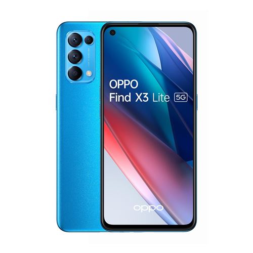 Acheter Smartphone Oppo Find X3 Lite 6.43"" Double SIM 128 Go 5G Bleu État correct - 126,00 € Smartphone Oppo Find X3 Lite 6.43"" Double SIM 128 Go 5G Bleu État correct - Oppo reconditionné disponible sur Fnac