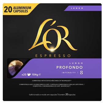 Pack de 20 capsules L'Or Espresso Lungo Profondo Intensité 8