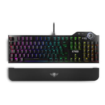 Suza Spirit Of Gamer XPERT-K900 - Clavier - backlit - USB - AZERTY - Français - commutateur : SOG Dark Blue - noir