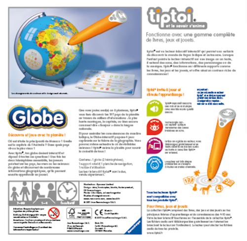 Globe interactif Ravensburger Tiptoi® - Globe terrestre enfant - Achat &  prix