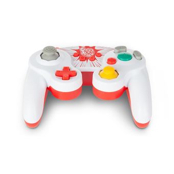 Manette filaire Power A GameCube Edition Mario pour Nintendo Switch Blanc et rouge