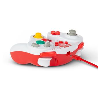 Manette filaire Power A GameCube Edition Mario pour Nintendo Switch Blanc et rouge