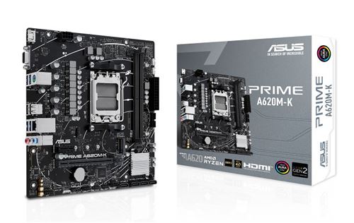 Carte mère ASUS PRIME A620M-K micro ATX Socket AM5 Chipset AMD A620