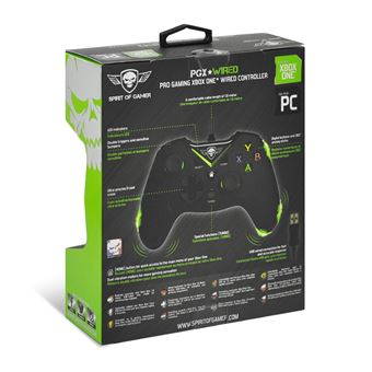 Manette Gaming avec fil Spirit of Gamer pour Xbox One Noir