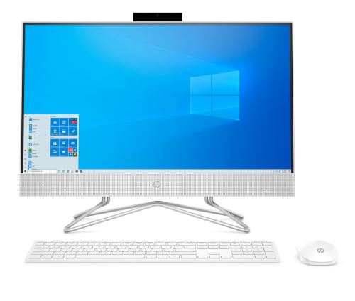 Pc Tout En Un Hp 24-df0108nf 23,8\" Intel Core I5 8 Go Ram 256 Go Ssd Blanc Neige
