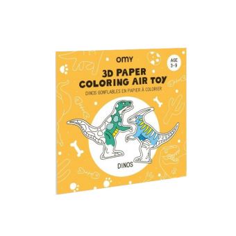 Dinos gonflables en papier à colorier Omy