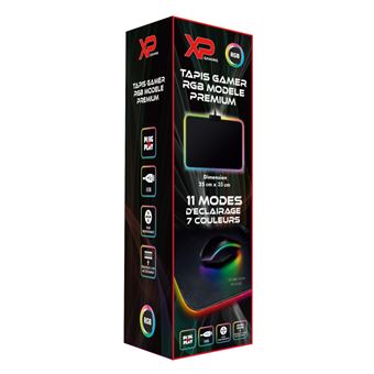 Tapis souris gaming Geek Monkeys RGB Modèle Premium Noir - Autre