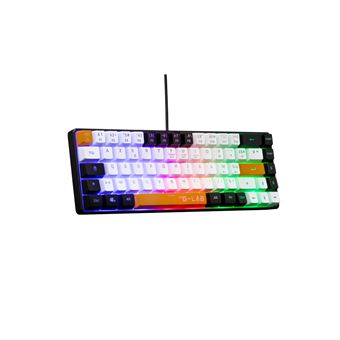 Clavier Gamer - The G-Lab Keyz Hydrogen - Filaire Azerty Rétroéclairage - Noir/Blanc/Orange