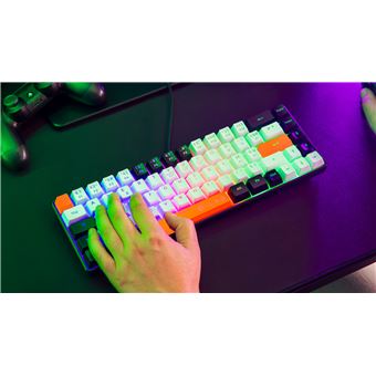 Clavier Gamer - The G-Lab Keyz Hydrogen - Filaire Azerty Rétroéclairage - Noir/Blanc/Orange