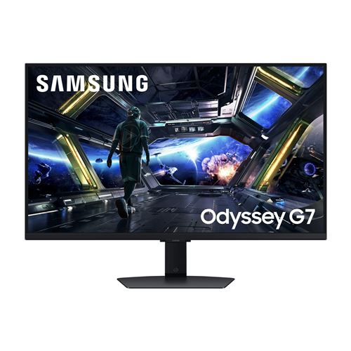 Samsung Odyssey G7 S27FG702EU - G70F Series - écran LED - jeux - 27" - 3840 x 2160 4K UHD (2160p) @ 180 Hz - Fast IPS - 350 cd/m² - 1000:1 - HDR10, HDR10+ - 1 ms - 2xHDMI, DisplayPort - noir