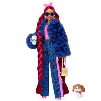 Poupée Barbie Extra Bleu Léopard