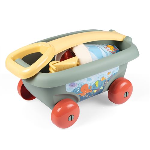Smoby Multicolore Jeu De Plage Chariot De Plage À Roulettes