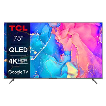 TV TCL 75C635 75'' QLED 4K UHD Smart TV Aluminium brossé 2022