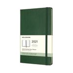 Agenda-carnet 2021 semainier Moleskine Rigide grand format Vert