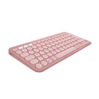 Clavier sans fil Logitech Pebble Keys 2 K380s Bluetooth Rose