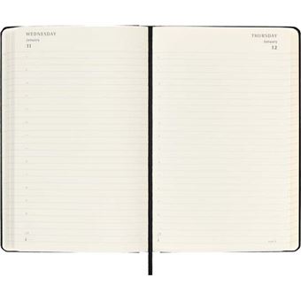 Agenda scolaire Moleskine 2022 2023 Journalier grand format Rigide Noir