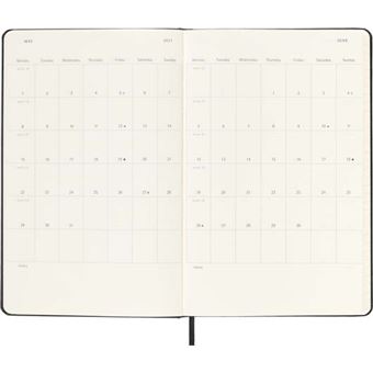 Agenda scolaire Moleskine 2022 2023 Journalier grand format Rigide Noir