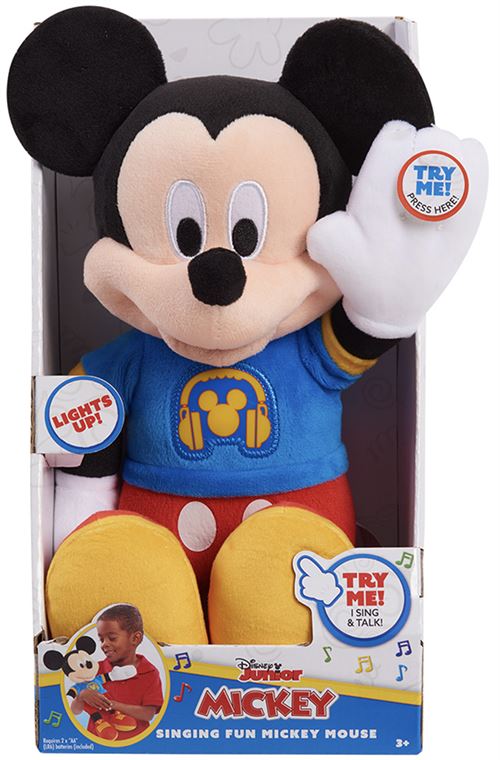 Peluche interactive sonore et lumineuse Mickey 30 cm État correct - Mickey et Minnie reconditionné disponible sur Fnac