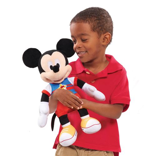 Peluche interactive sonore et lumineuse Mickey 30 cm - Peluche interactive