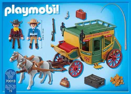 PLAYMOBIL 3803 LA Diligence Vehicule Western Far West Cow Boy Indien