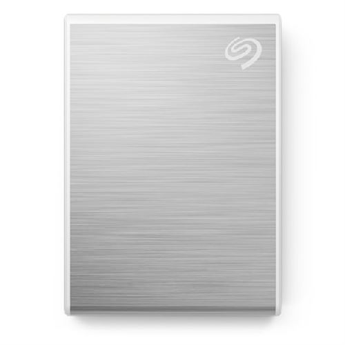 Seagate One Touch SSD STKG500401 - SSD - 500 GB - extern (draagbaar) - USB 3.0 (USB-C aansluiting) - zilver - met Seagate Rescue Data Recovery