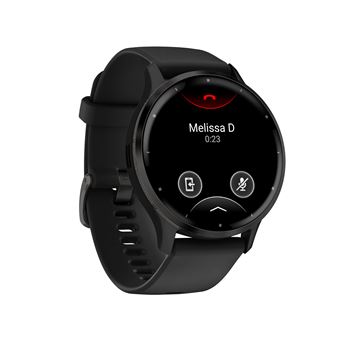 Montre connectée Garmin Venu 3 45mm en acier Gray, boîtier noir et bracelet en silicone noir