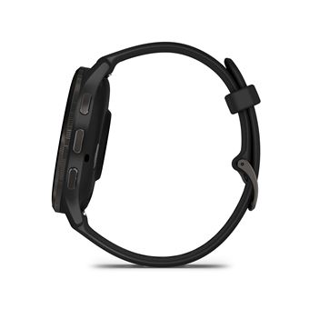 Montre connectée Garmin Venu 3 45mm en acier Gray, boîtier noir et bracelet en silicone noir