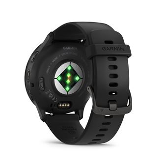 Montre connectée Garmin Venu 3 45mm en acier Gray, boîtier noir et bracelet en silicone noir