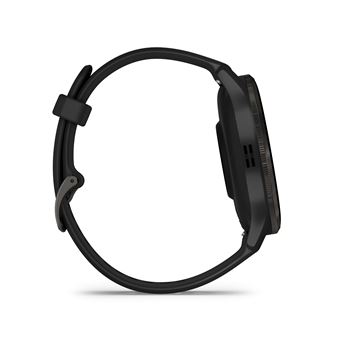 Montre connectée Garmin Venu 3 45mm en acier Gray, boîtier noir et bracelet en silicone noir