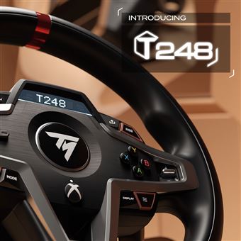 Volant de course Thrustmaster T248 Noir et Gris + Pédales magnétiques T3PM pour PC et Xbox