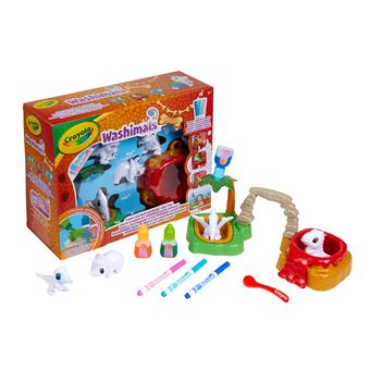 Kit Créatif Washimals Dinosaure Crayola - 4 Figurines à Colorier Et Laver