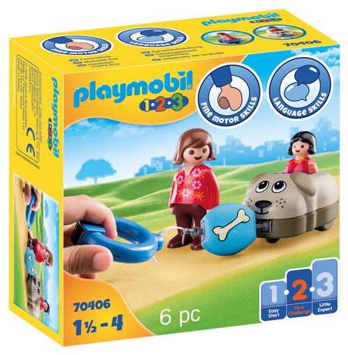 Playmobil 1.2.3 70406 Mon Chien Qui Glisse
