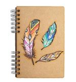Carnet A6 non ligné Komoni Plumes