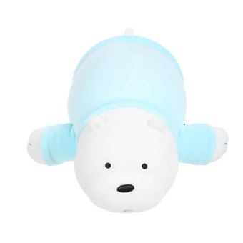 Peluche couchée Miniso Polaire We Bare Bears Blanc et Bleu