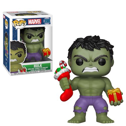 MARVEL-BOBBLE HEAD POP N°398-HOLIDAY HULK