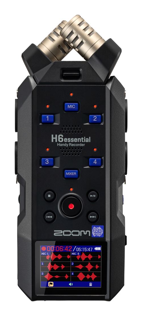 H6essential - Enregistreur 6 pistes 32 bits a virgule flottante - capsule microphone XYH-6e incluse - noir