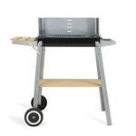 Barbecue charbon finition bois Livoo DOC244 Gris