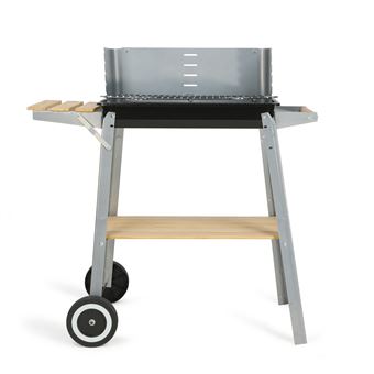 Barbecue charbon finition bois Livoo DOC244 Gris - 1