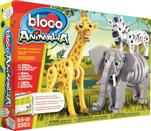 BLOCO GIRAFE, ZEBRE ET ELEPHANT