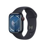 Apple Watch Series 9 GPS + Cellular 41 mm avec boîtier en aluminium minuit et bracelet sport minuit M/L