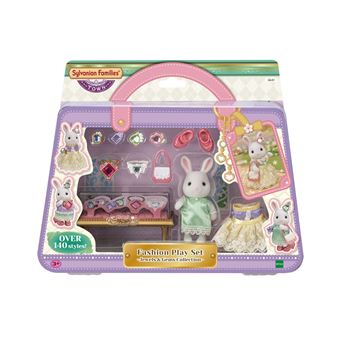 Playset Sylvanian Families La valisette de mode et grande sœur lapin neige