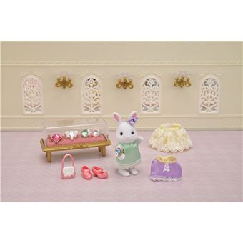 Playset Sylvanian Families La valisette de mode et grande sœur lapin neige