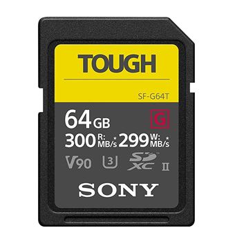 Carte mémoire Flash SDXC UHS-II Sony Tough SF-G64T V90 64 Go Classe 10 -  Carte mémoire SD