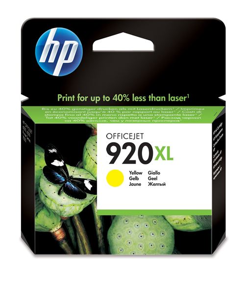 Cartouche HP 920 XL Jaune (CD974AE)