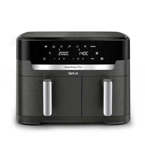 Friteuse Sans Huile Tefal Dual Easy Fry Ey942He0 11L Noir Reconditionné
